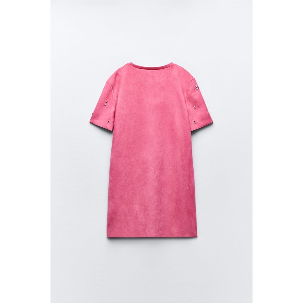 ZARA ~FAUX SUEDE JEWEL DRESS (NWT) - Picture 5 of 10
